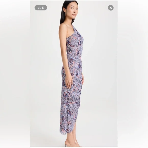 MISA Aries Dress in Feathered Floral - Picture 5 of 8